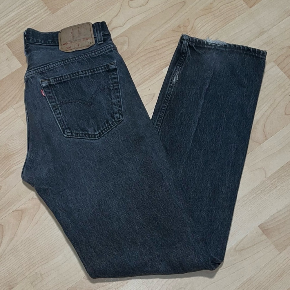 VTG Levis 501XX 32x34 Black RedTab Button Fly Jeans 70’s 80’s 90’s Men's Batwing